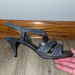 Black/Dark Silver Heels